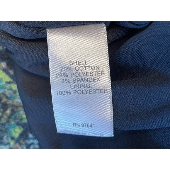 J. Jill Pencil Straight Skirt Size Medium Pullon Tribal Stretch Blue Green Work - Picture 7 of 8